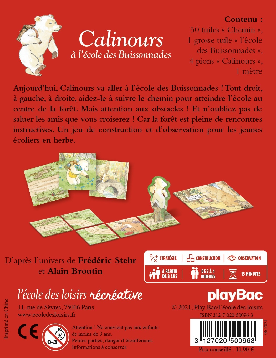 CALINOURS VA A L-ECOLE - LE JEU - Alain Broutin - EDL