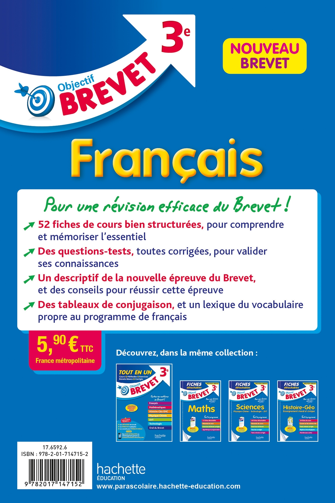 OBJECTIF BREVET - FICHES FRANCAIS - Isabelle Lisle - HACHETTE EDUC