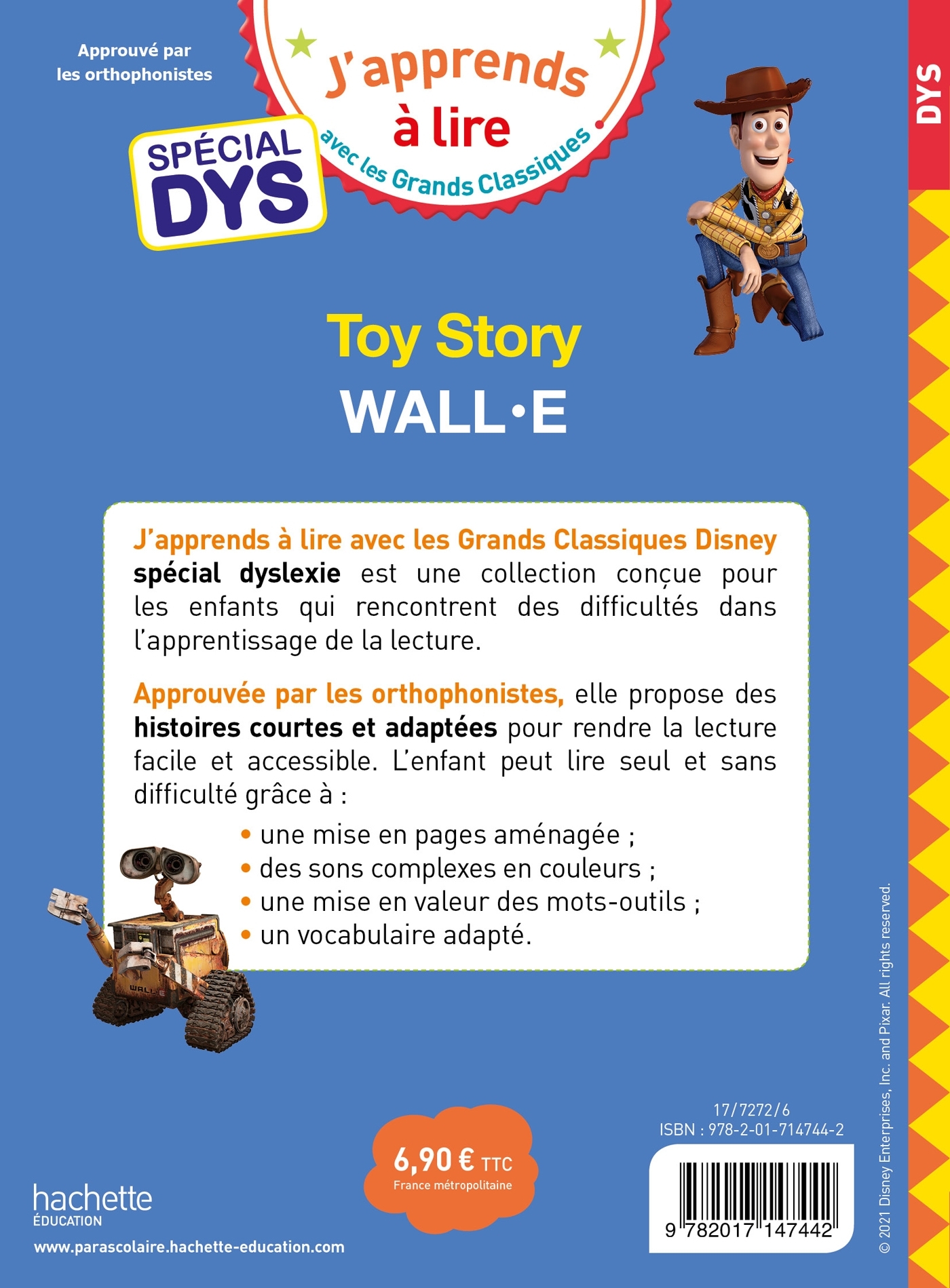 DISNEY - SPECIAL DYS (DYSLEXIE) WALL E / TOY STORY - Isabelle Albertin - HACHETTE EDUC