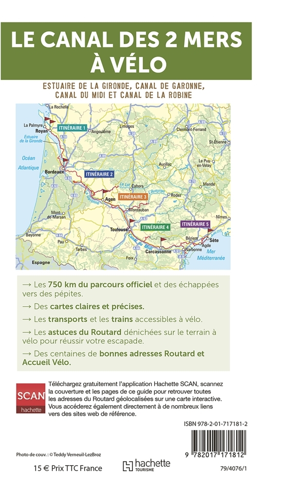 GUIDE DU ROUTARD CANAL DES 2 MERS A VELO - NOUVELLE EDITION - DE L-ATLANTIQUE A LA MEDITERRANNEE -   - HACHETTE TOURI