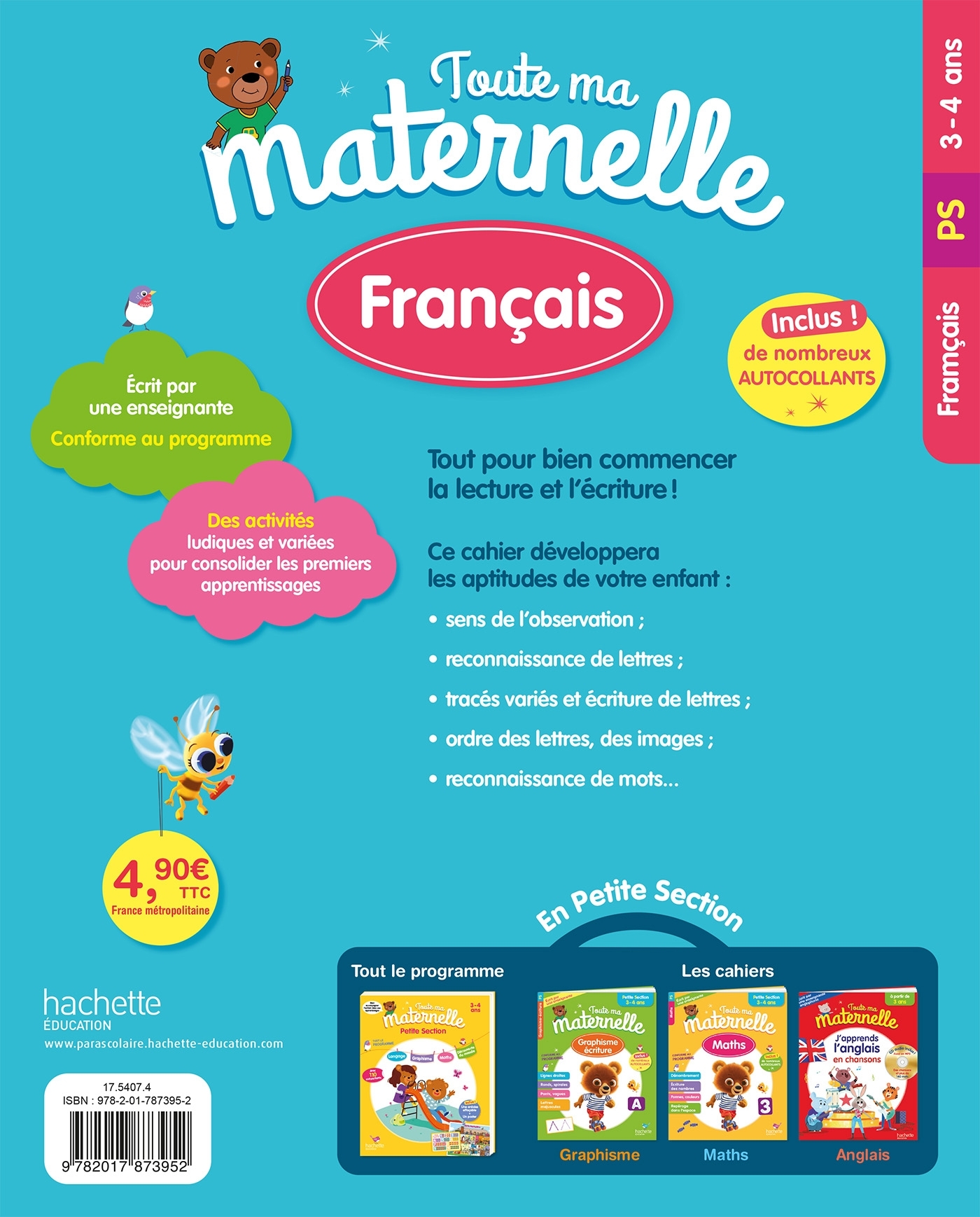 TOUTE MA MATERNELLE - FRANCAIS PETITE SECTION (3-4 ANS) - Caroline Marcel - HACHETTE EDUC