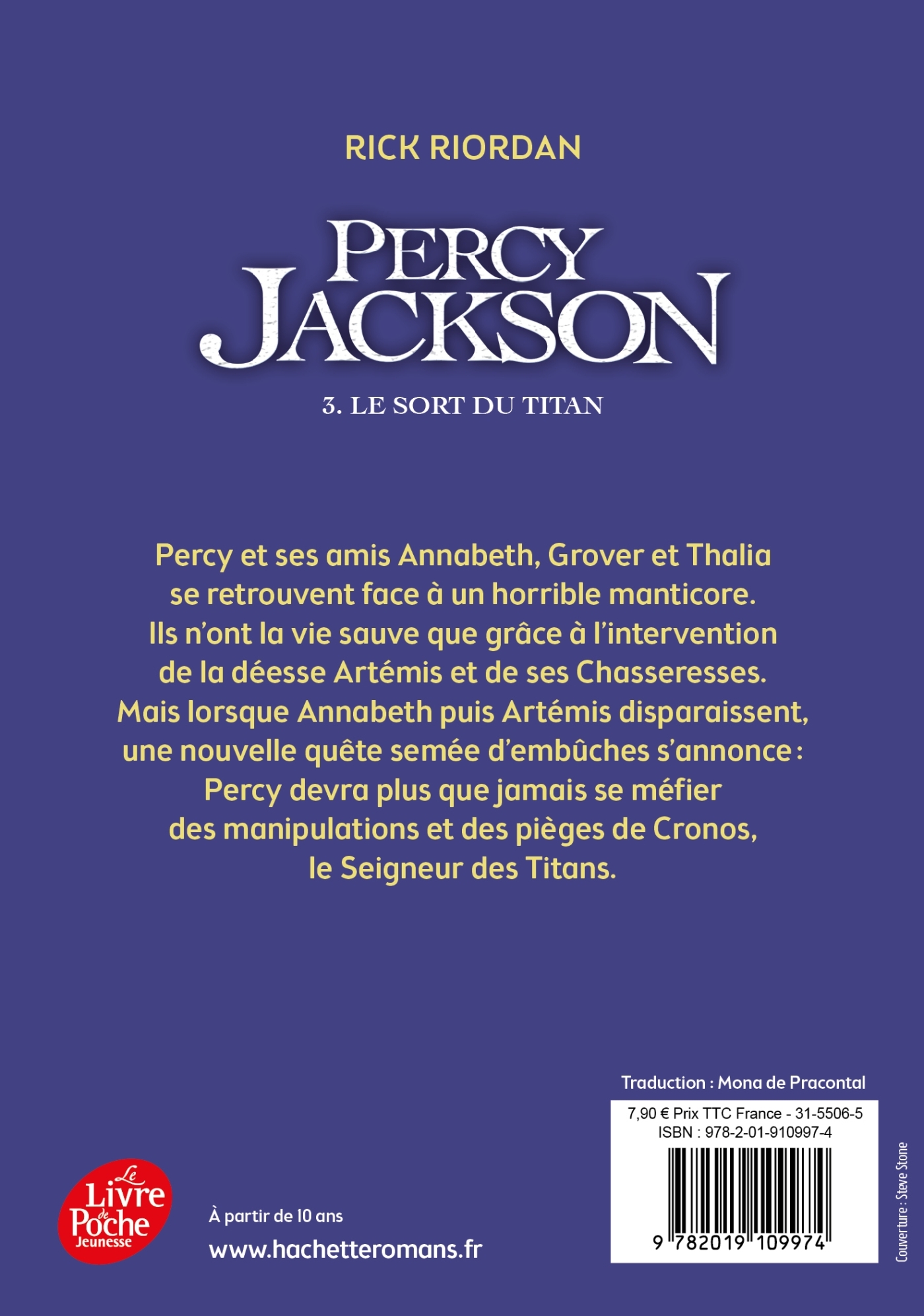 Percy Jackson - Tome 3 - Rick Riordan - POCHE JEUNESSE