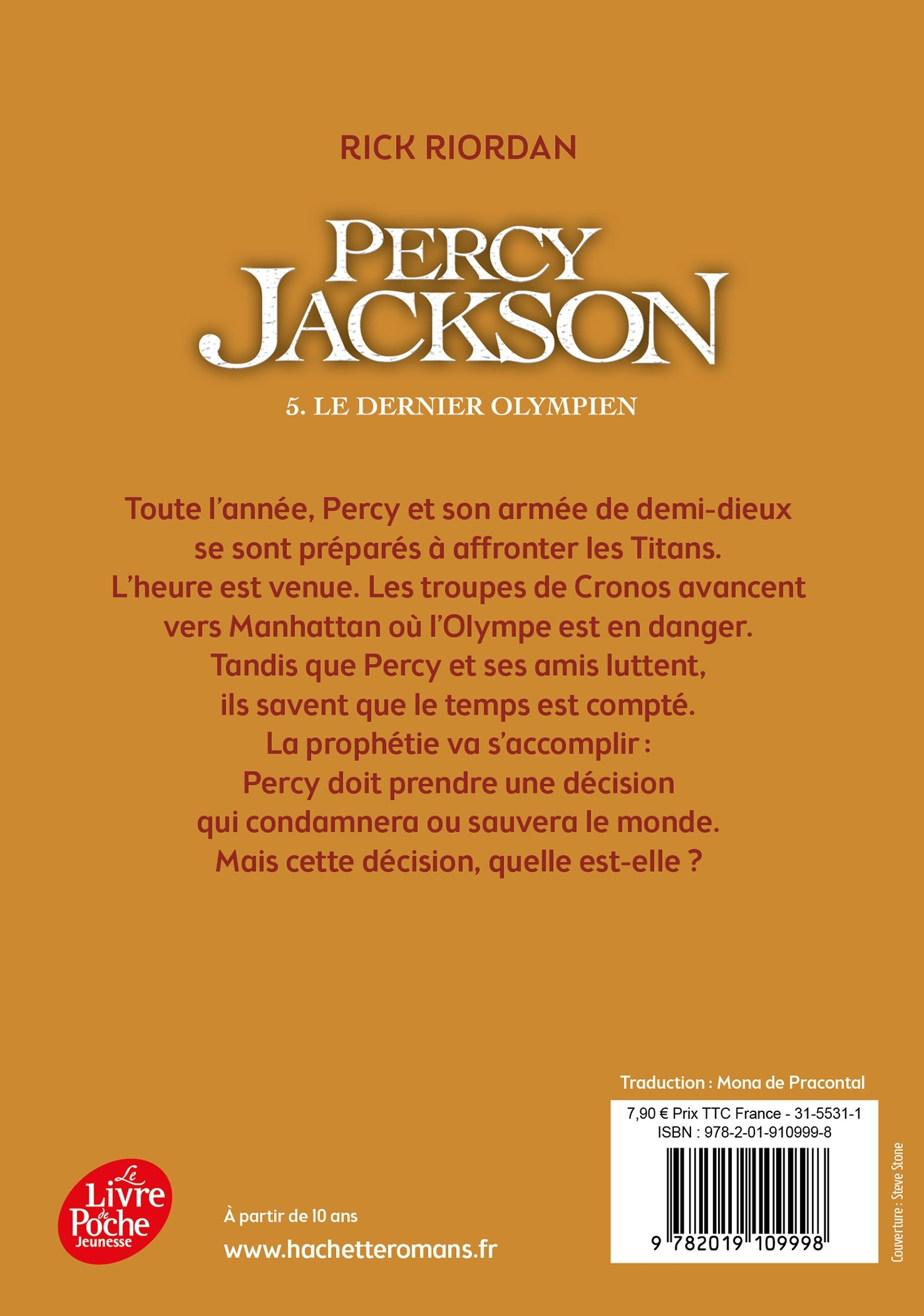 Percy Jackson - Tome 5 - Rick Riordan - POCHE JEUNESSE