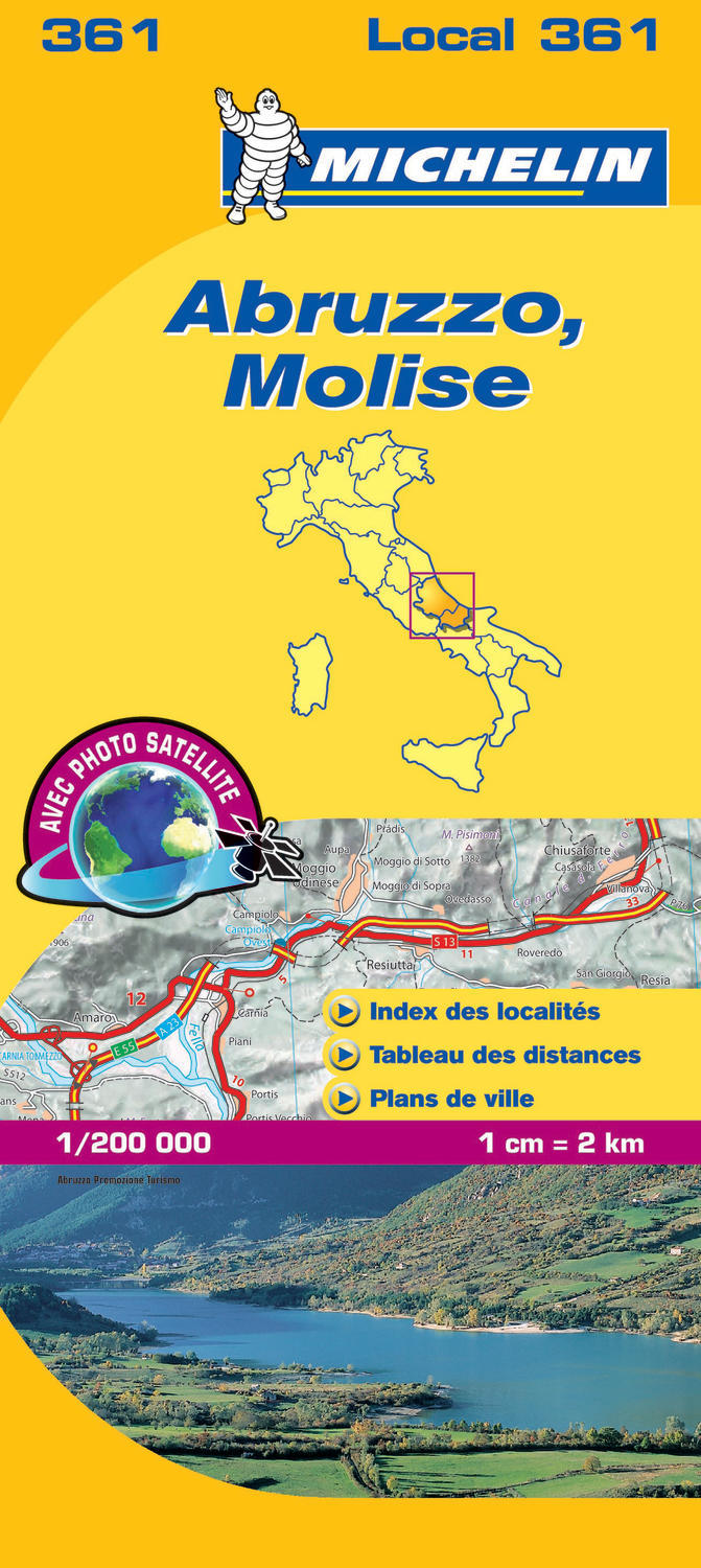 CARTE LOCALE 361 ABRUZZO ET MOLISE - XXX - MICHELIN