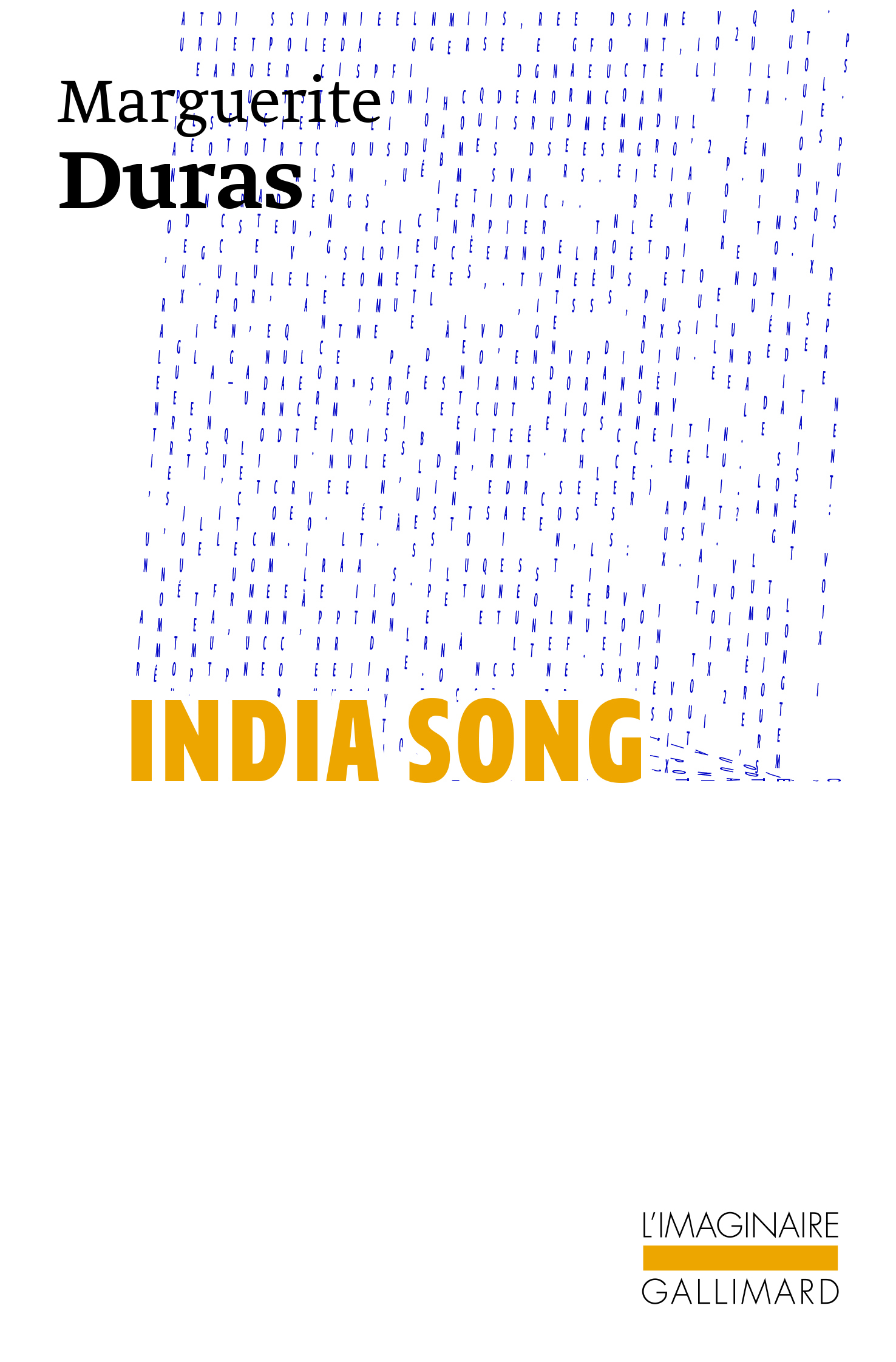 INDIA SONG - Marguerite Duras - GALLIMARD