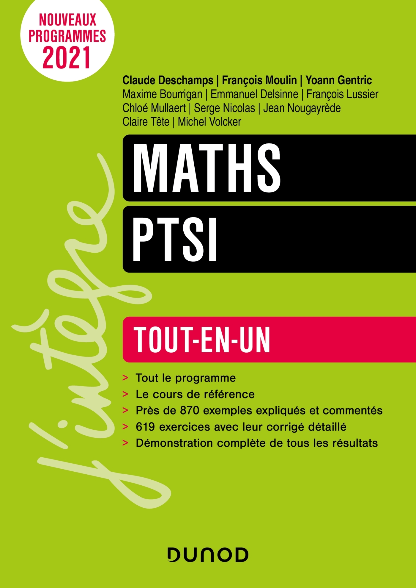 MATHS PTSI - TOUT-EN-UN - Claude Deschamps - DUNOD