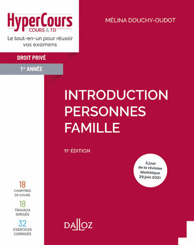 INTRODUCTION PERSONNES FAMILLE - 11E ED. - Mélina Douchy-Oudot - DALLOZ