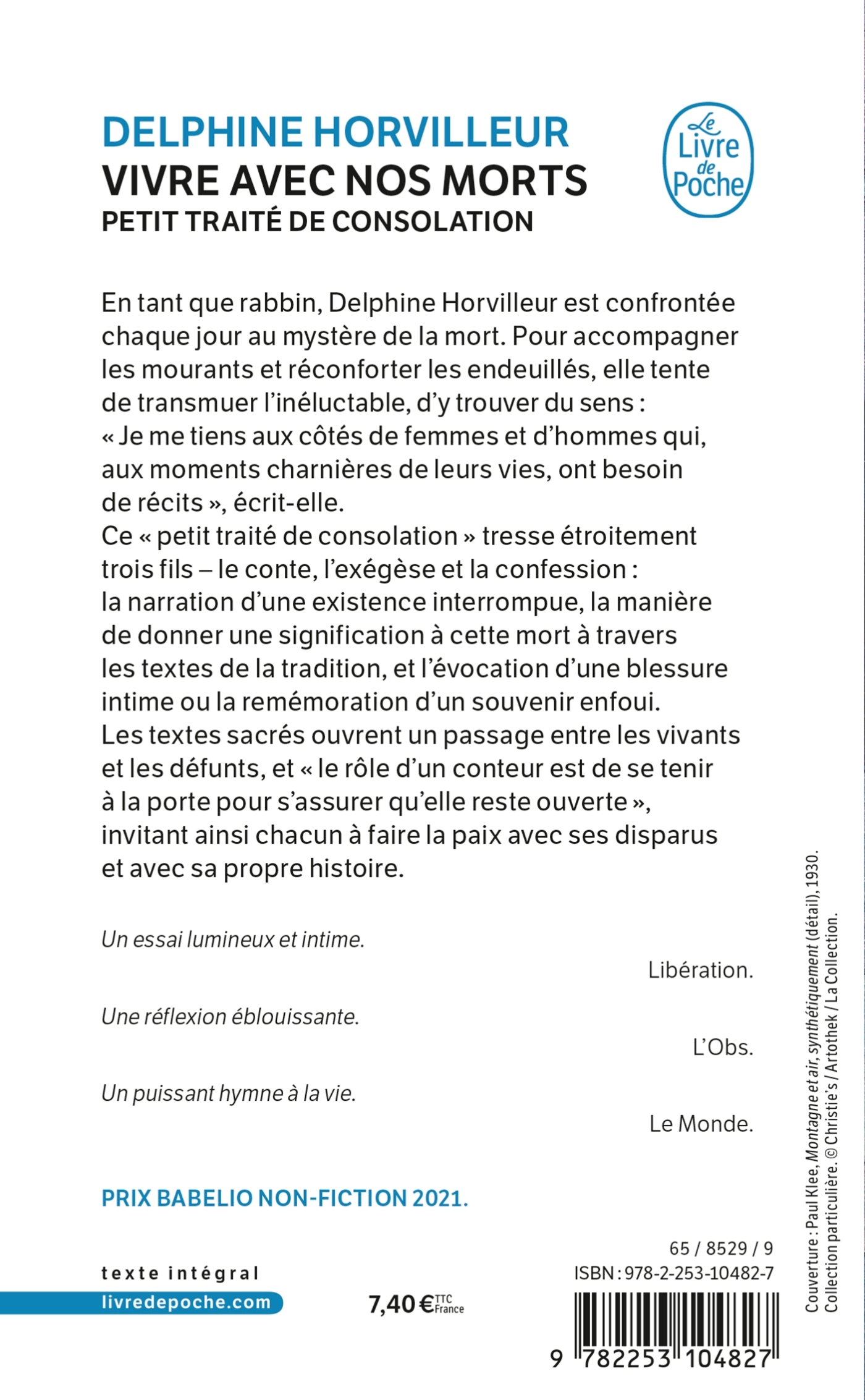 Vivre avec nos morts - Delphine Horvilleur - LGF