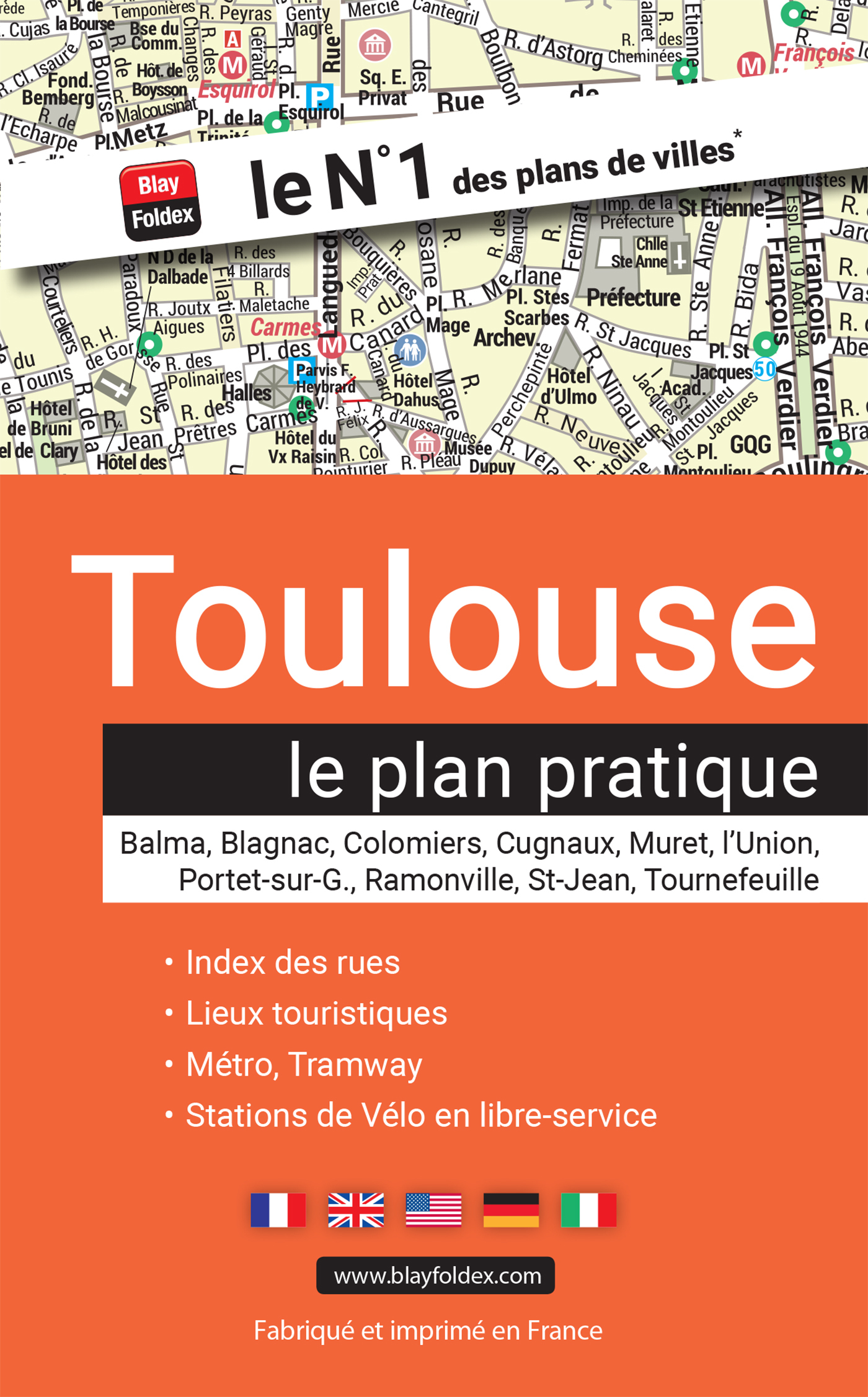 TOULOUSE PLAN PRATIQUE -  BLAY-FOLDEX - BLAY