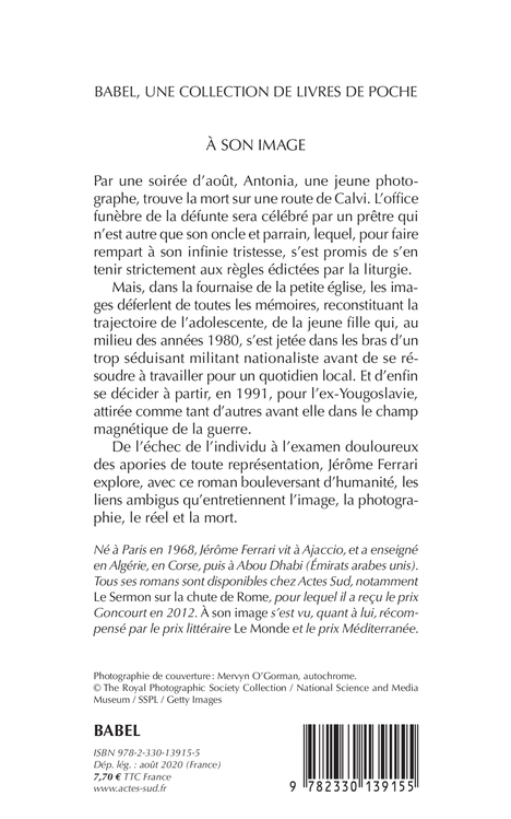 À son image - Jérôme Ferrari - ACTES SUD