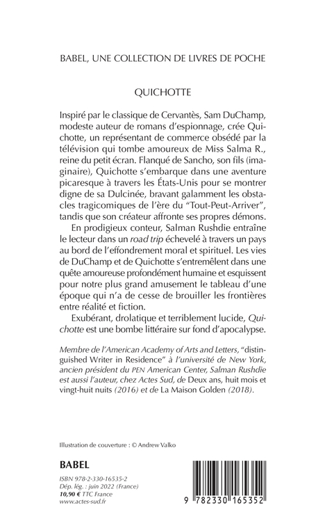 QUICHOTTE - Salman Rushdie - ACTES SUD