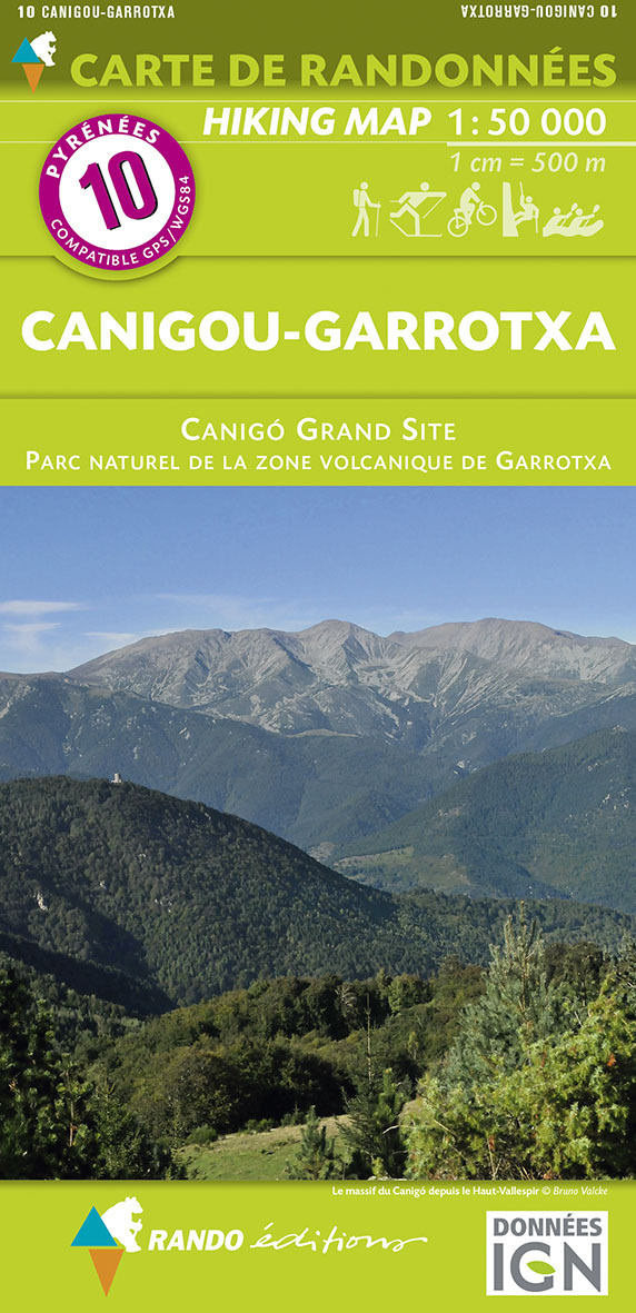 CARTE RANDO EDITIONS N 10 CANIGOU GARROTXA - XXX - RANDO ED DEP