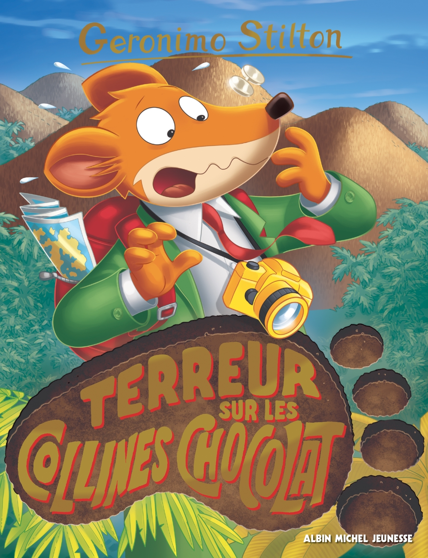 GERONIMO STILTON T100 TERREUR SUR LES COLLINES CHOCOLAT N 100 - Geronimo Stilton - ALBIN MICHEL