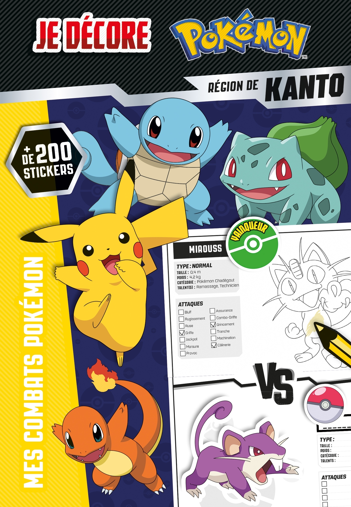 POKEMON - JE DECORE - LES COMBATS POKEMON - XXX - HACHETTE JEUN.