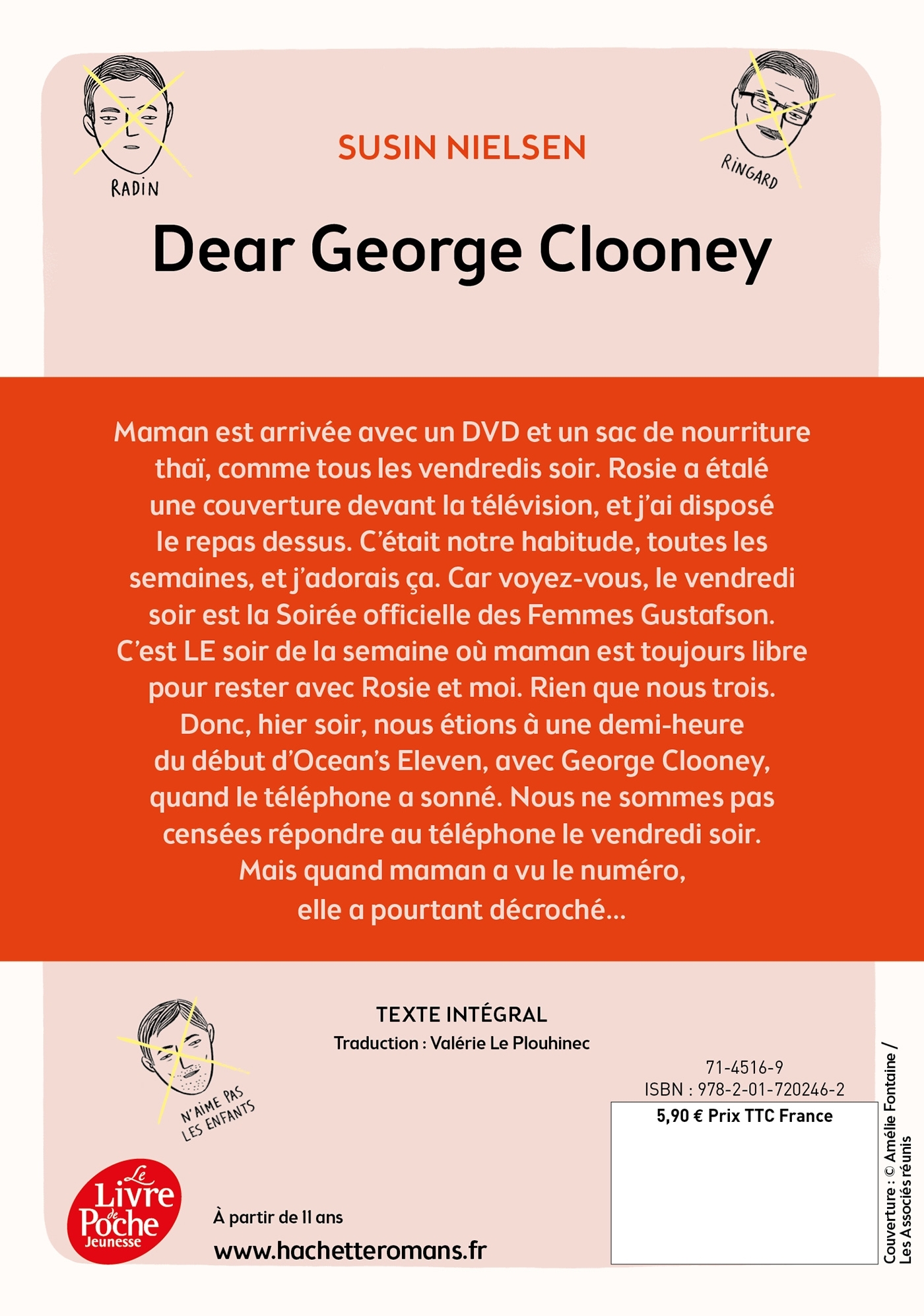 DEAR GEORGE CLOONEY, TU VEUX PAS EPOUSER MA MERE ? - Valérie Le Plouhinec - POCHE JEUNESSE