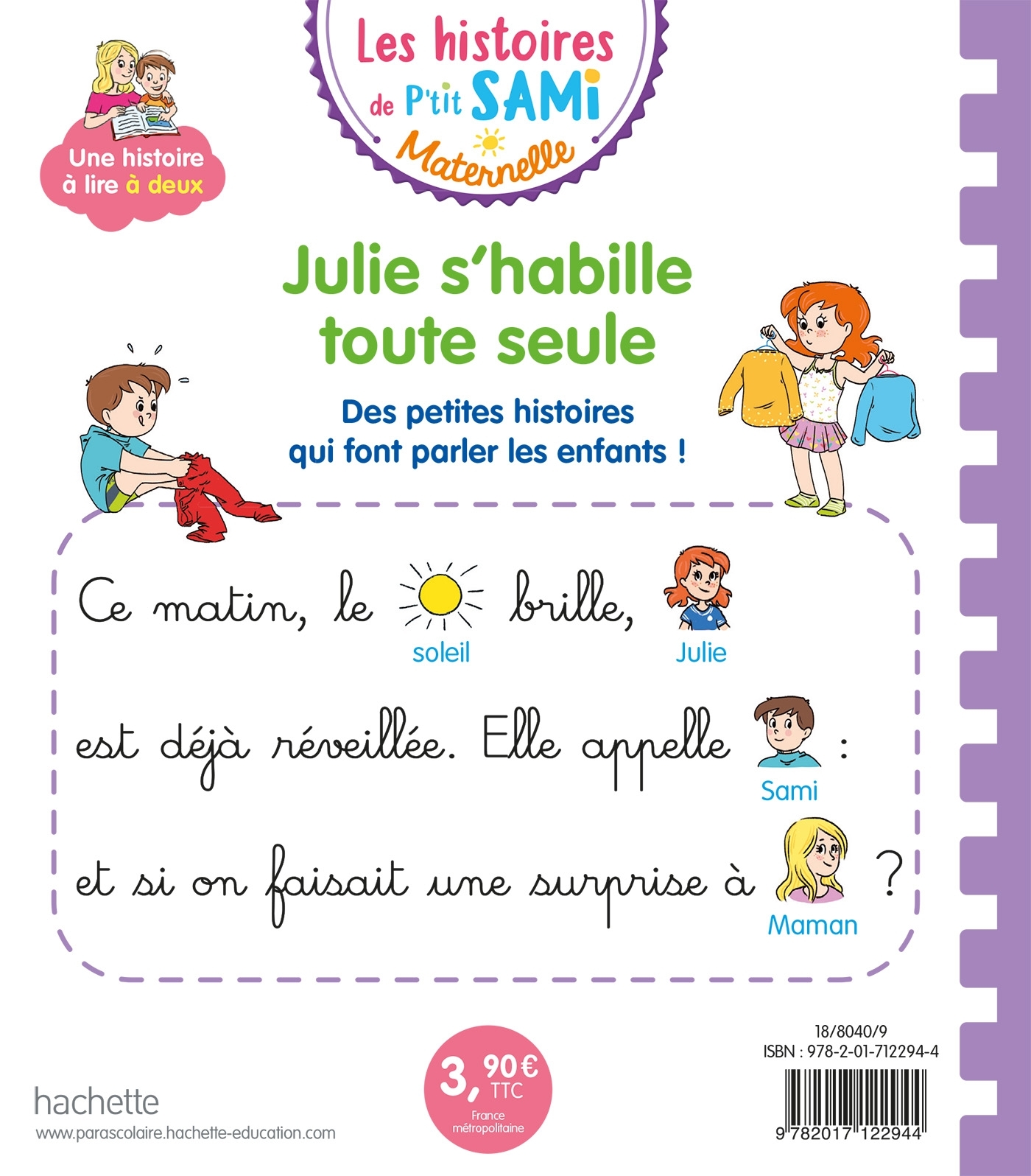 P-TIT SAMI MATERNELLE 3-4 ANS - JULIE S-HABILLE TOUTE SEULE - Angela Portella - HACHETTE EDUC