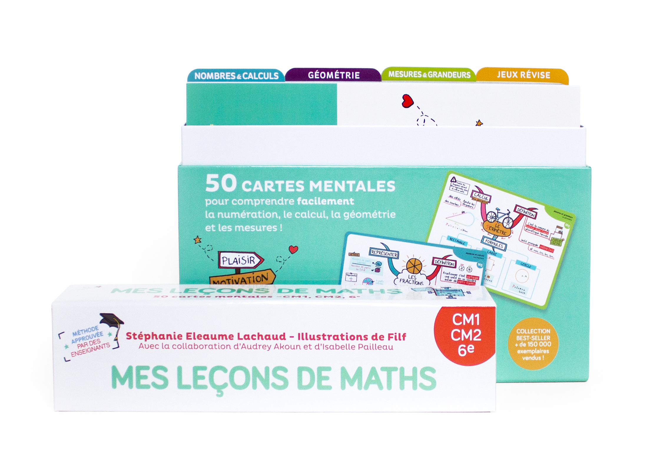 MES LECONS DE MATHS CM1, CM2, 6EME - 50 CARTES MENTALES POUR COMPRENDRE FACILEMENT LA NUMERATION, LE C -  Filf - EYROLLES