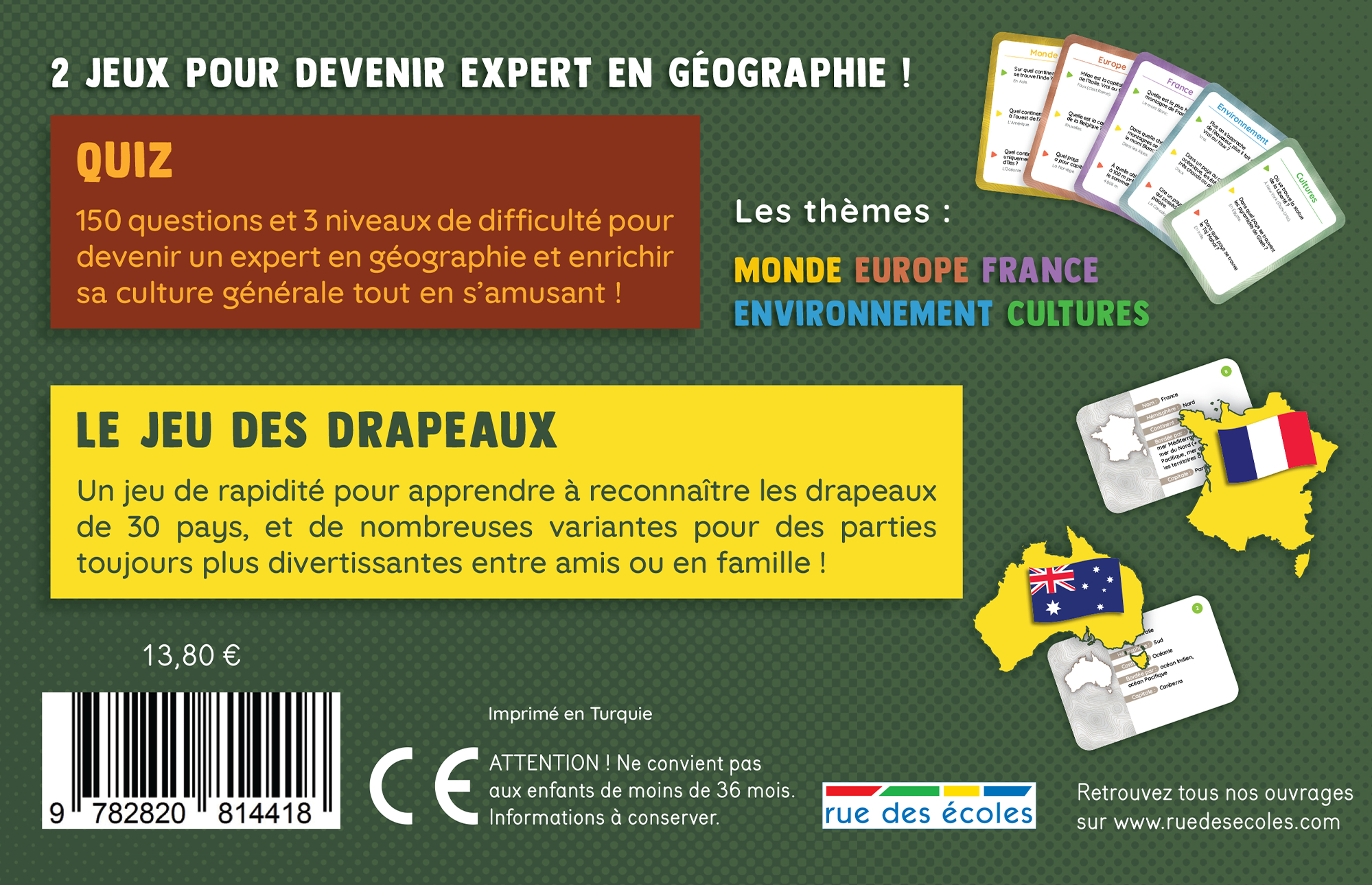 J-APPRENDS LA GEOGRAPHIE EN JOUANT -  Collectif - RUE DES ECOLES