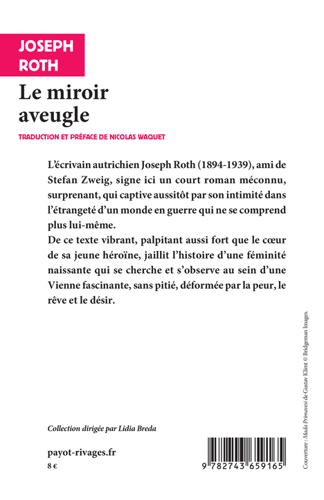 LE MIROIR AVEUGLE - Joseph ROTH - RIVAGES