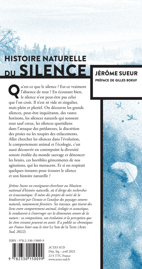 Histoire naturelle du silence - Jérôme Sueur - ACTES SUD