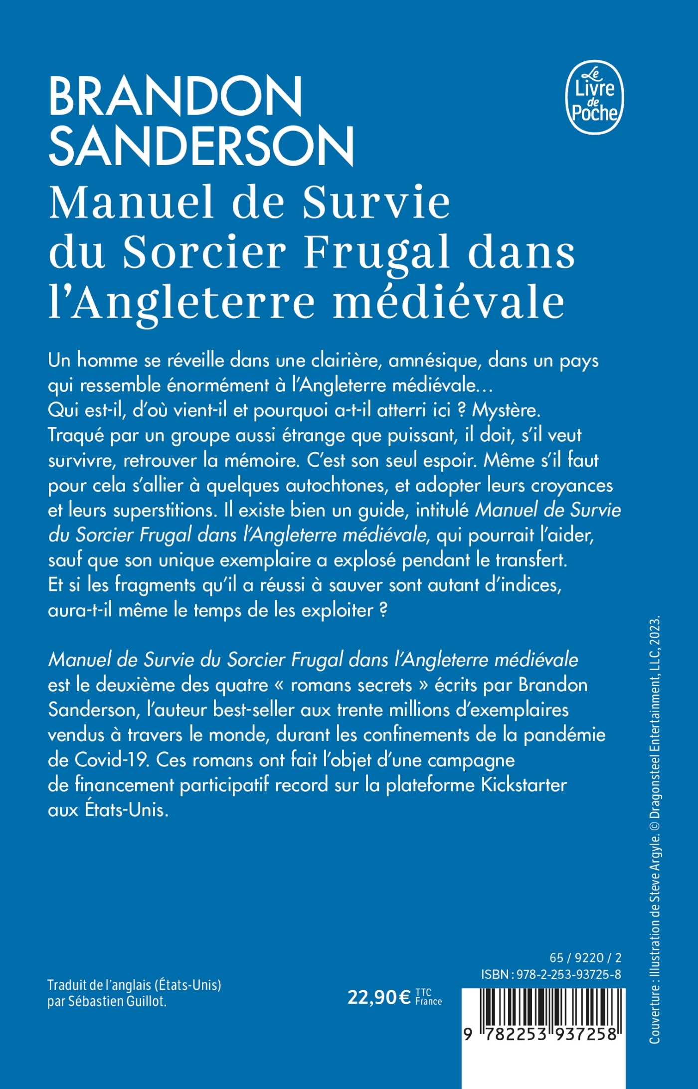 MANUEL DE SURVIE DU SORCIER FRUGAL DANS L-ANGLETERRE MEDIEVALE - Brandon Sanderson - LGF