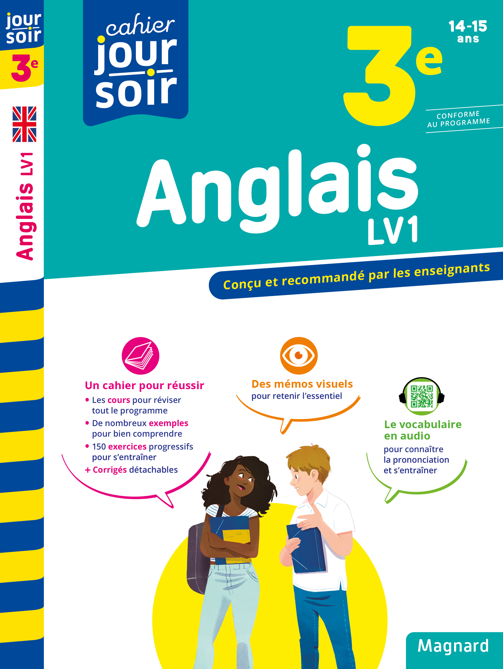 ANGLAIS 3EME LV1 - CAHIER JOUR SOIR - CONCU ET RECOMMANDE PAR LES ENSEIGNANTS - Jean Cureau - MAGNARD