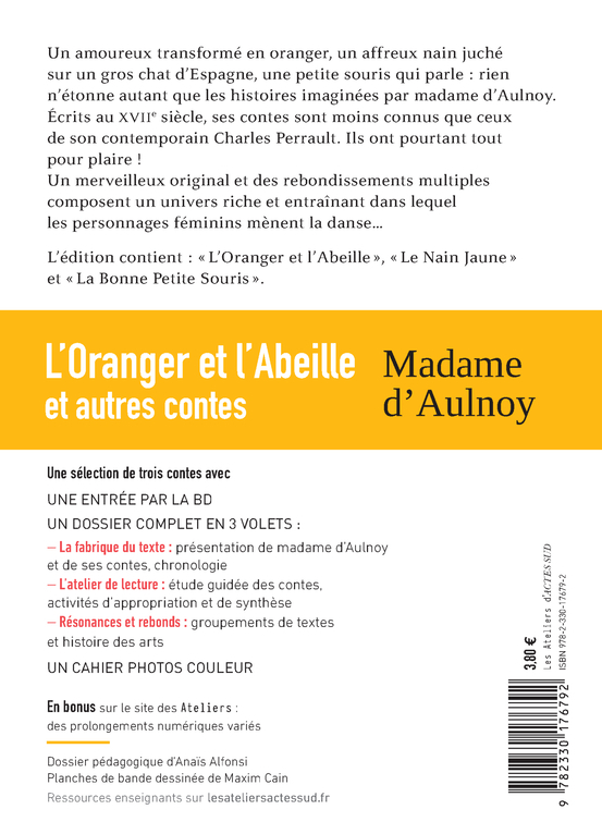 L-ORANGER ET L-ABEILLE ET AUTRES CONTES - Marie-Catherine d'Aulnoy - ACTES SUD