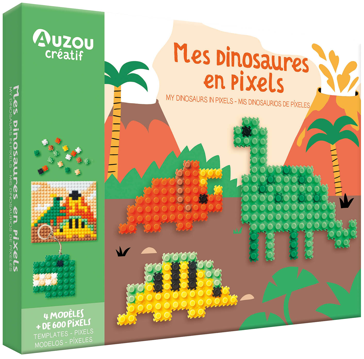 MES CREATIONS EN PIXELS - DINOSAURES - Jessica Das - AUZOU