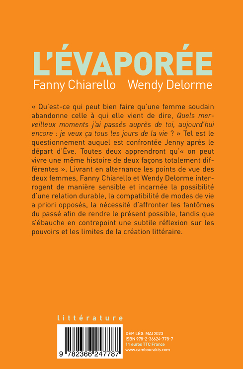 L-EVAPOREE - Wendy Delorme - CAMBOURAKIS