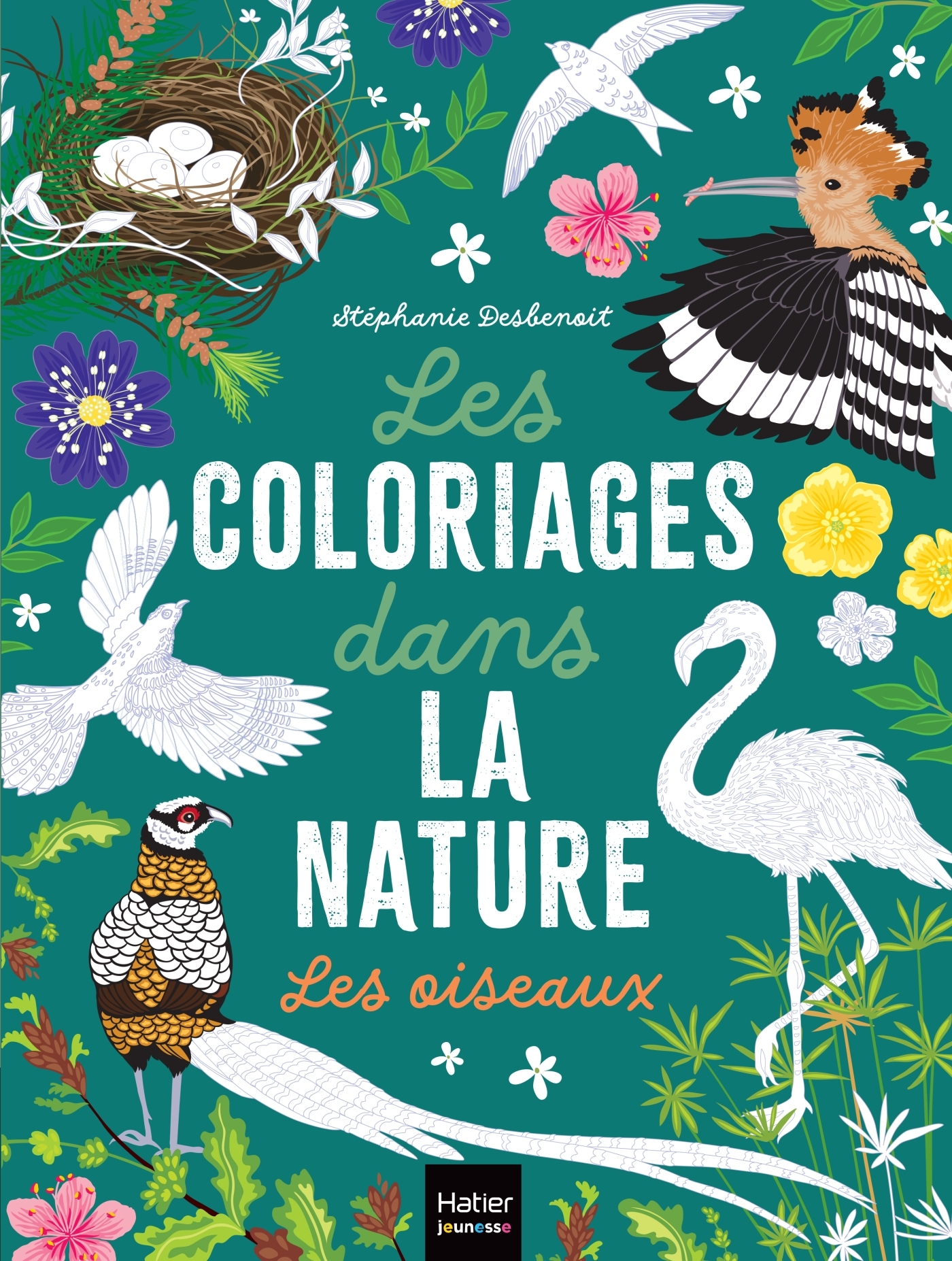 LES COLORIAGES DANS LA NATURE - LES OISEAUX - Stéphanie Desbenoit - HATIER JEUNESSE