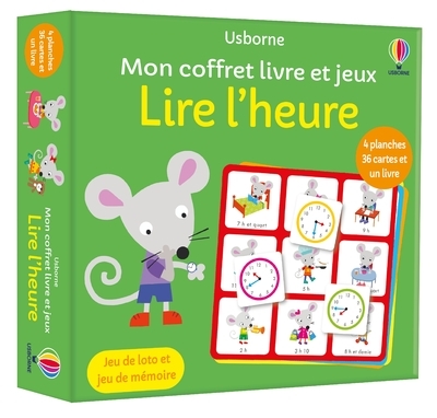 LIRE L-HEURE - MON COFFRET LIVRE ET JEUX - Kate Nolan - USBORNE