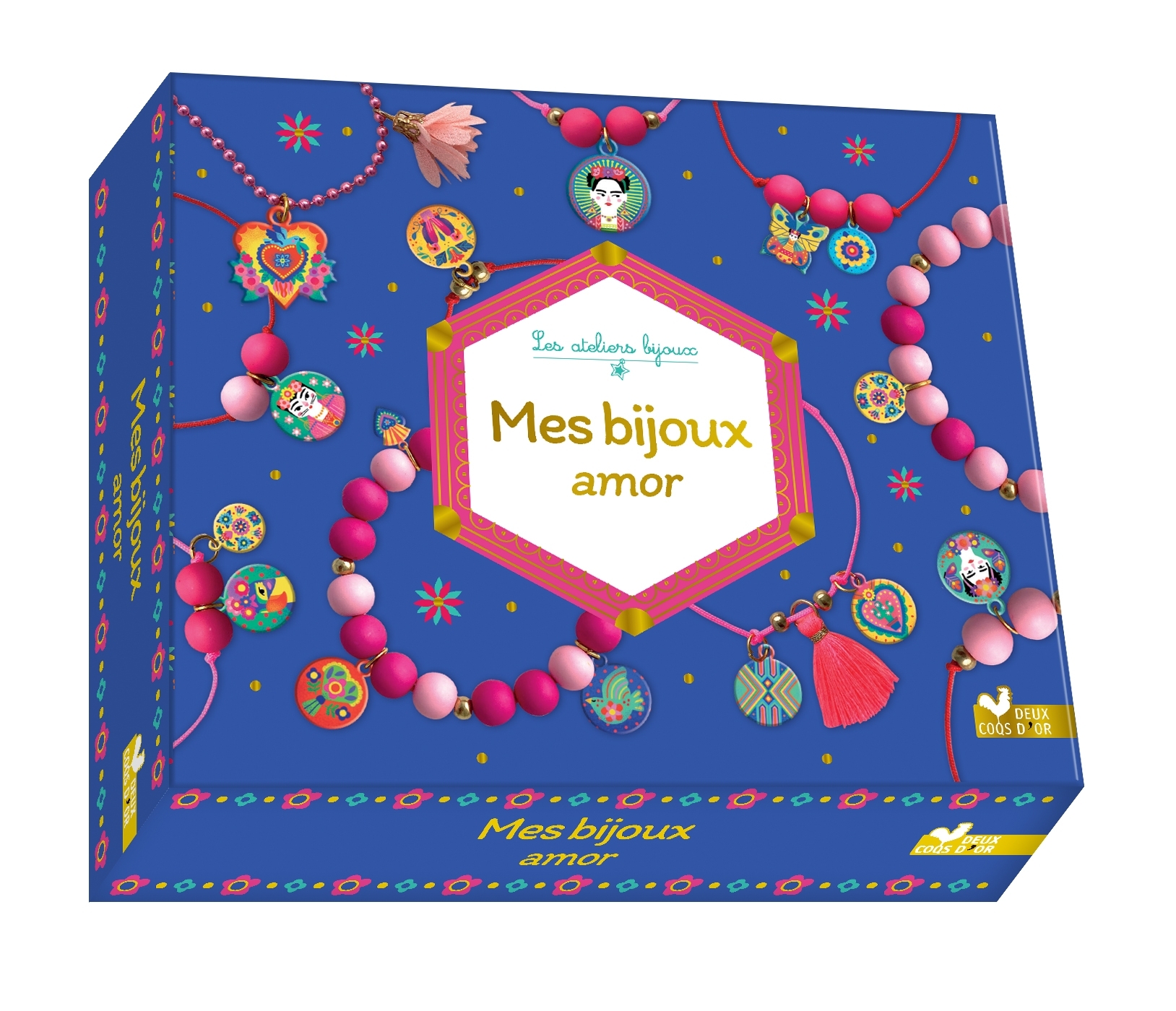 MES BIJOUX AMOR - COFFRET AVEC ACCESSOIRES - CINZIA SILEO - DEUX COQS D OR