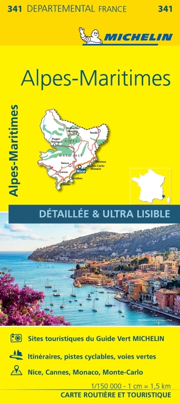 CARTE DEPARTEMENTALE 341 ALPES-MARITIMES - XXX - MICHELIN