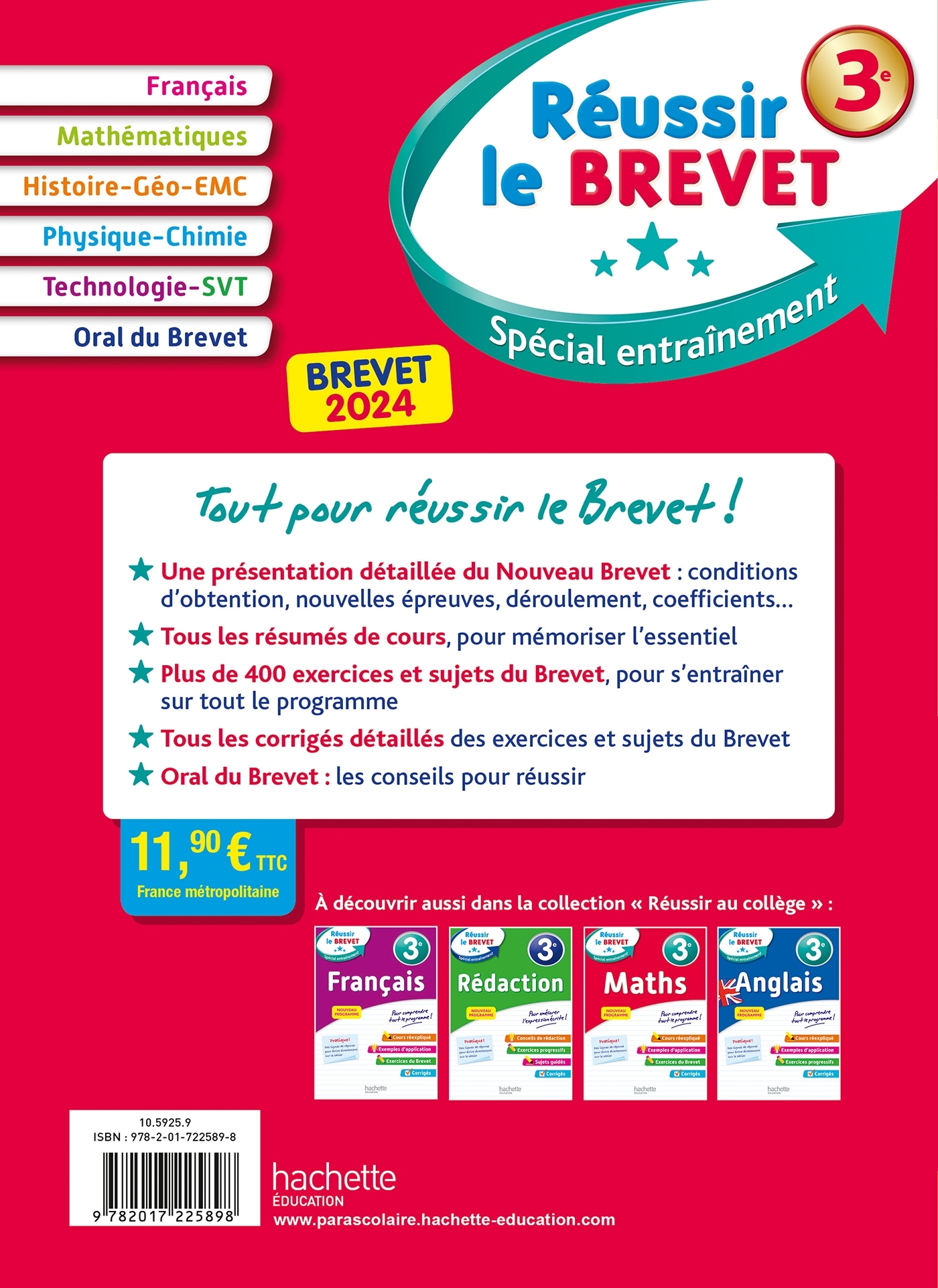 REUSSIR LE BREVET 2024 - Isabelle Lisle - HACHETTE EDUC