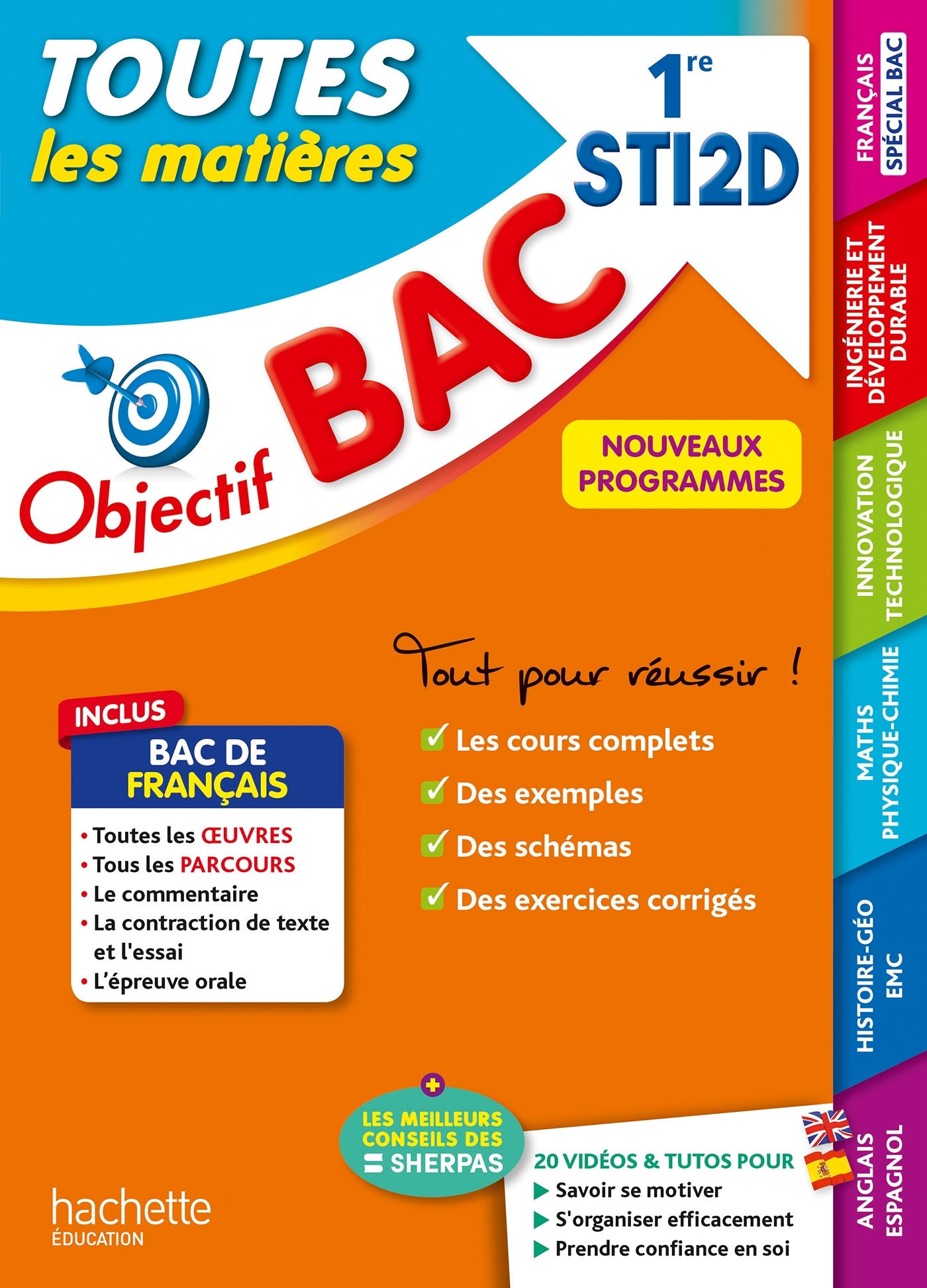 OBJECTIF BAC 2024  - 1ERE STI2D TOUTES LES MATIERES - Catherine Duffau - HACHETTE EDUC