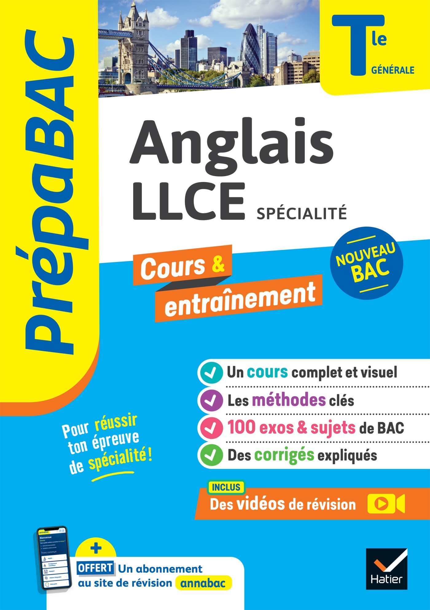 PREPABAC ANGLAIS LLCE TERM GENERALE (SPECIALITE) - BAC 2024 - NOUVEAU PROGRAMME DE TERMINALE - Christine Bitaillou - HATIER