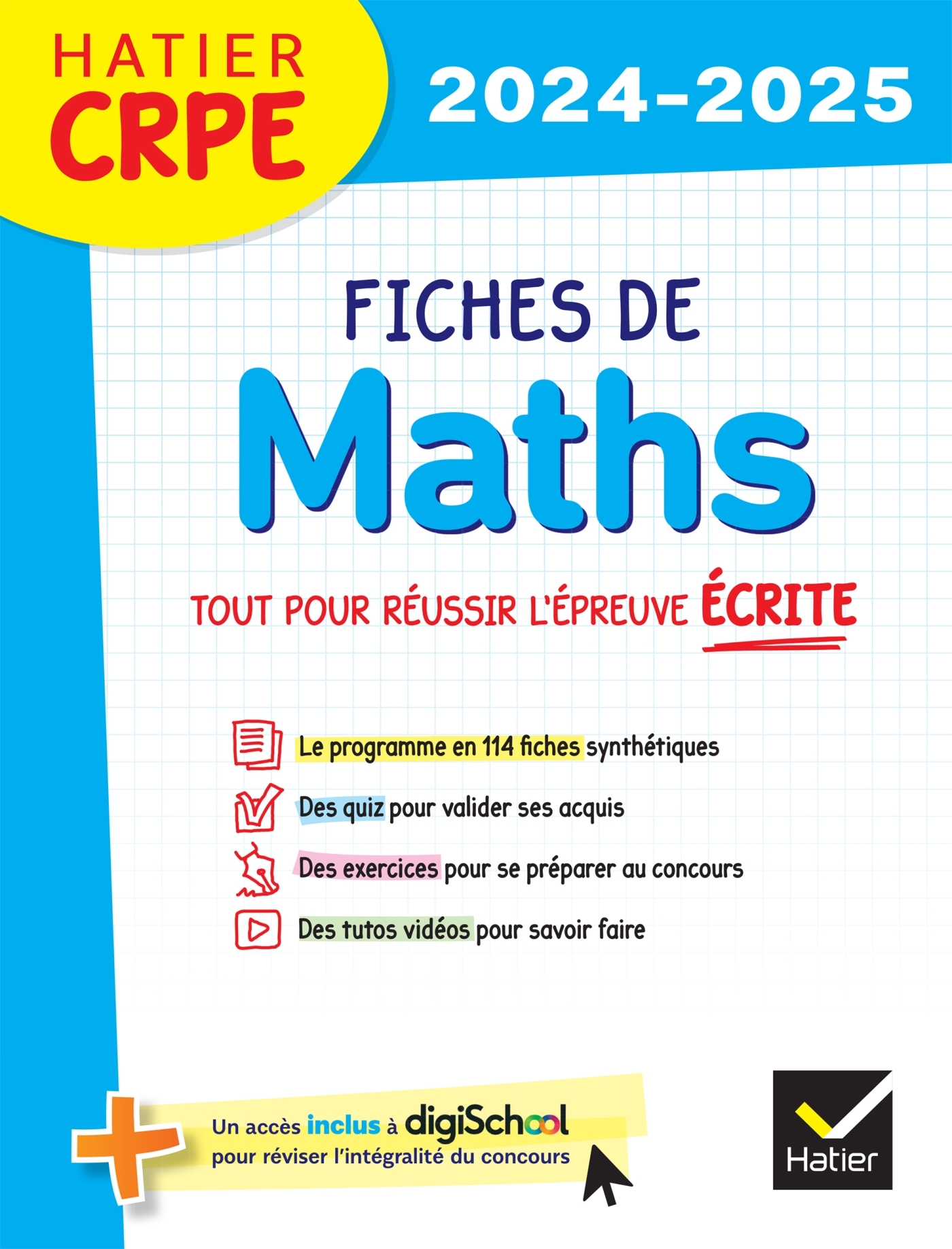 TOUT LE CRPE EN FICHES - MATHS - EPREUVE ECRITE 2023/2024 - Michel Mante - HATIER