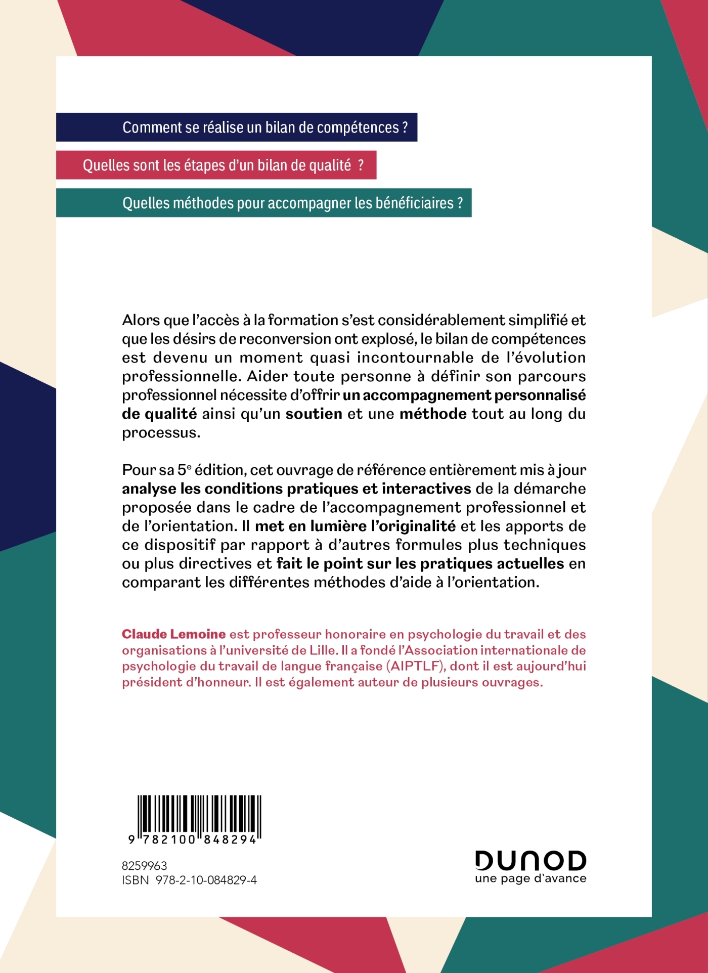 SE FORMER AU BILAN DE COMPETENCES - 5E ED. - COMPRENDRE ET PRATIQUER LA DEMARCHE - Claude Lemoine - DUNOD