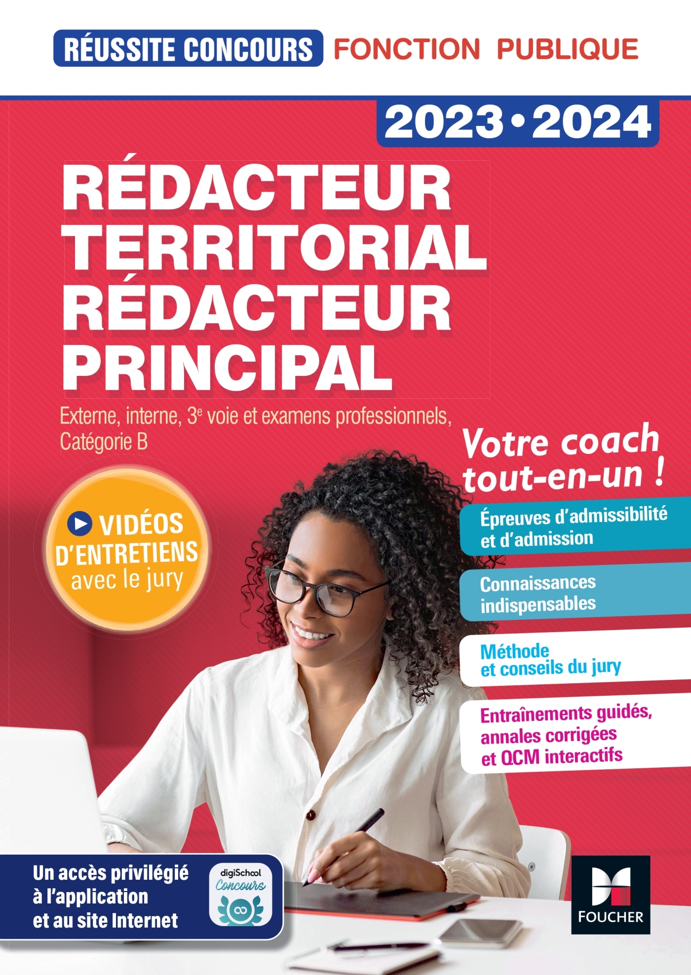 REUSSITE CONCOURS - REDACTEUR TERRITORIAL/PRINCIPAL - 2023-2024 - PREPARATION COMPLETE - Bruno Rapatout - FOUCHER