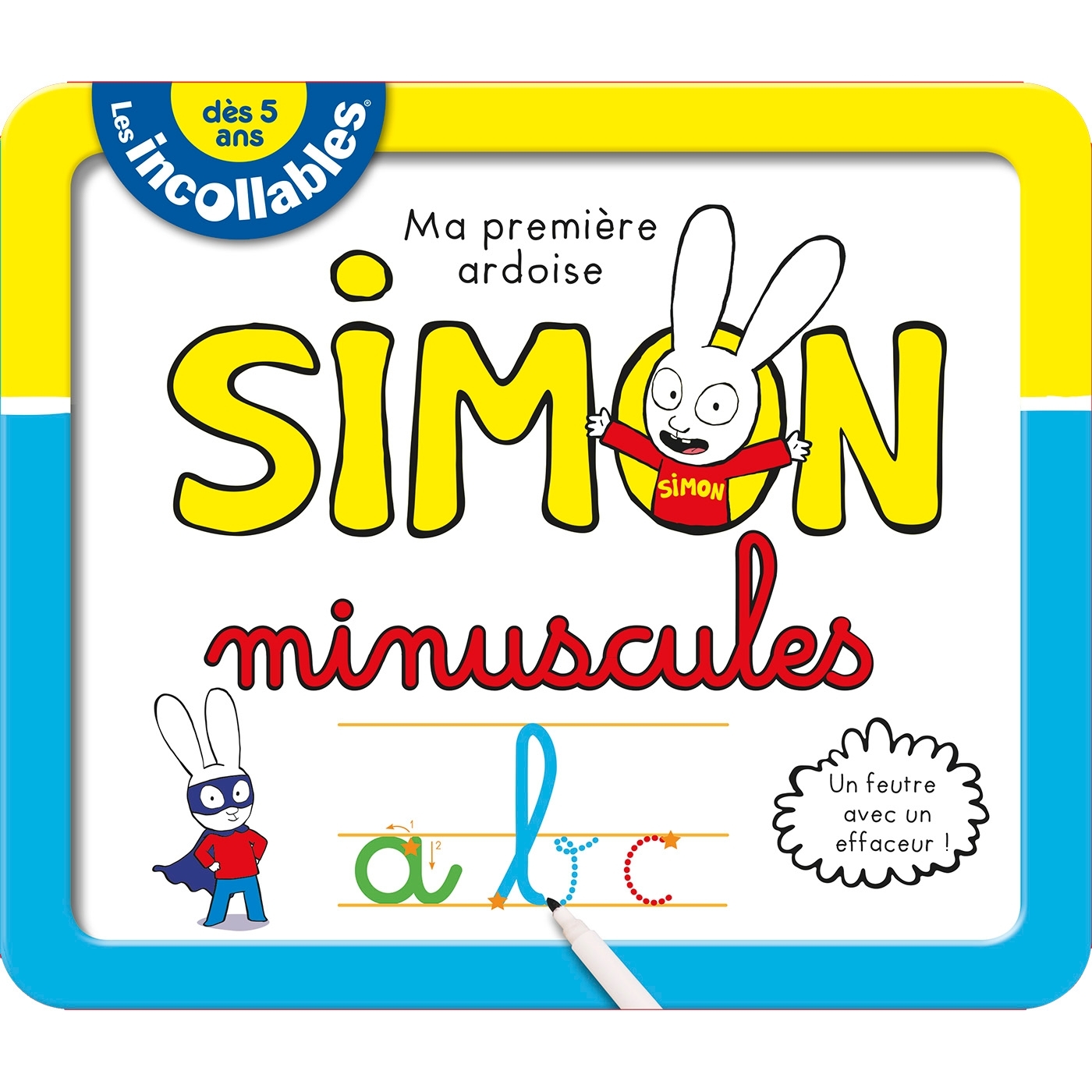 LES INCOLLABLES - ARDOISES EFFACABLES SIMON - MINUSCULES - XXX - PLAY BAC