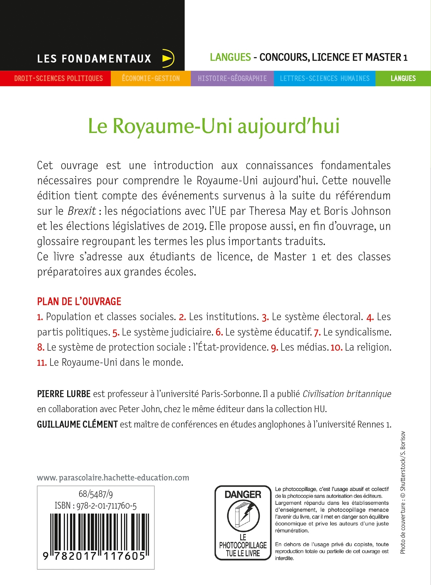 LES FONDAMENTAUX - LE ROYAUME-UNI AUJOURD-HUI - Pierre Lurbe - HACHETTE EDUC