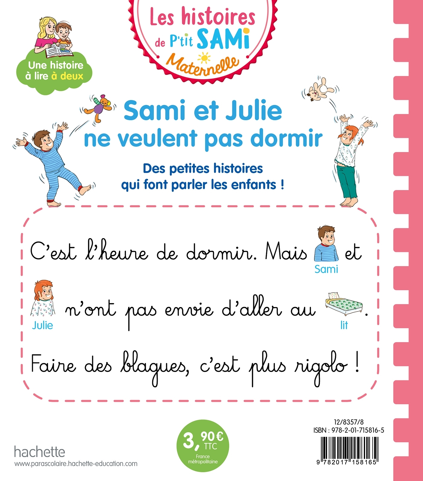 LES HISTOIRES DE P-TIT SAMI MATERNELLE (3-5 ANS) :  SAMI NE VEUT PAS DORMIR - Alain Boyer - HACHETTE EDUC