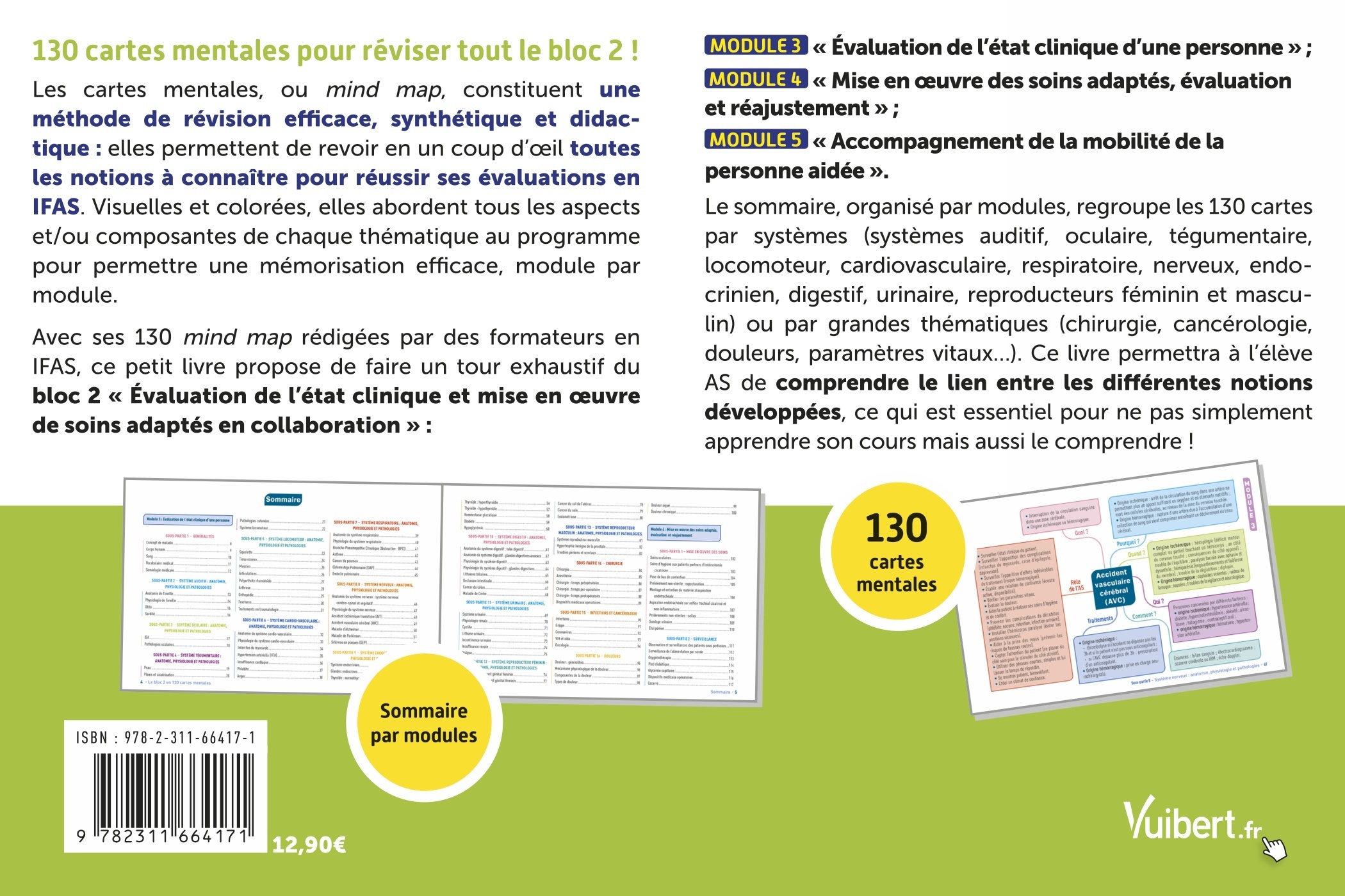 MEMENTO 100% VISUEL - LE BLOC 2 EN 130 CARTES MENTALES - IFAS - EVALUATION DE L ETAT CLINIQUE ET MIS - Elise  Gaudron - VUIBERT