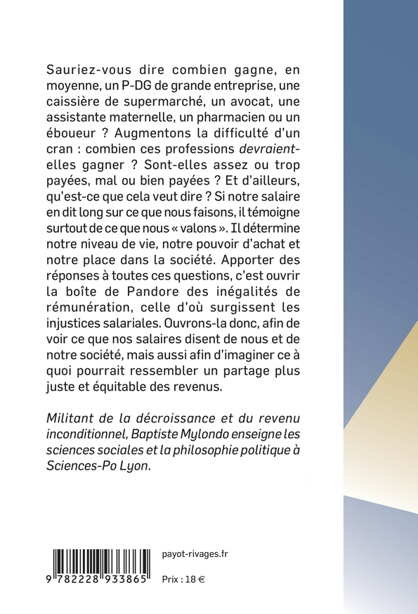 CE QUE NOS SALAIRES DISENT DE NOUS - Baptiste Mylondo - PAYOT