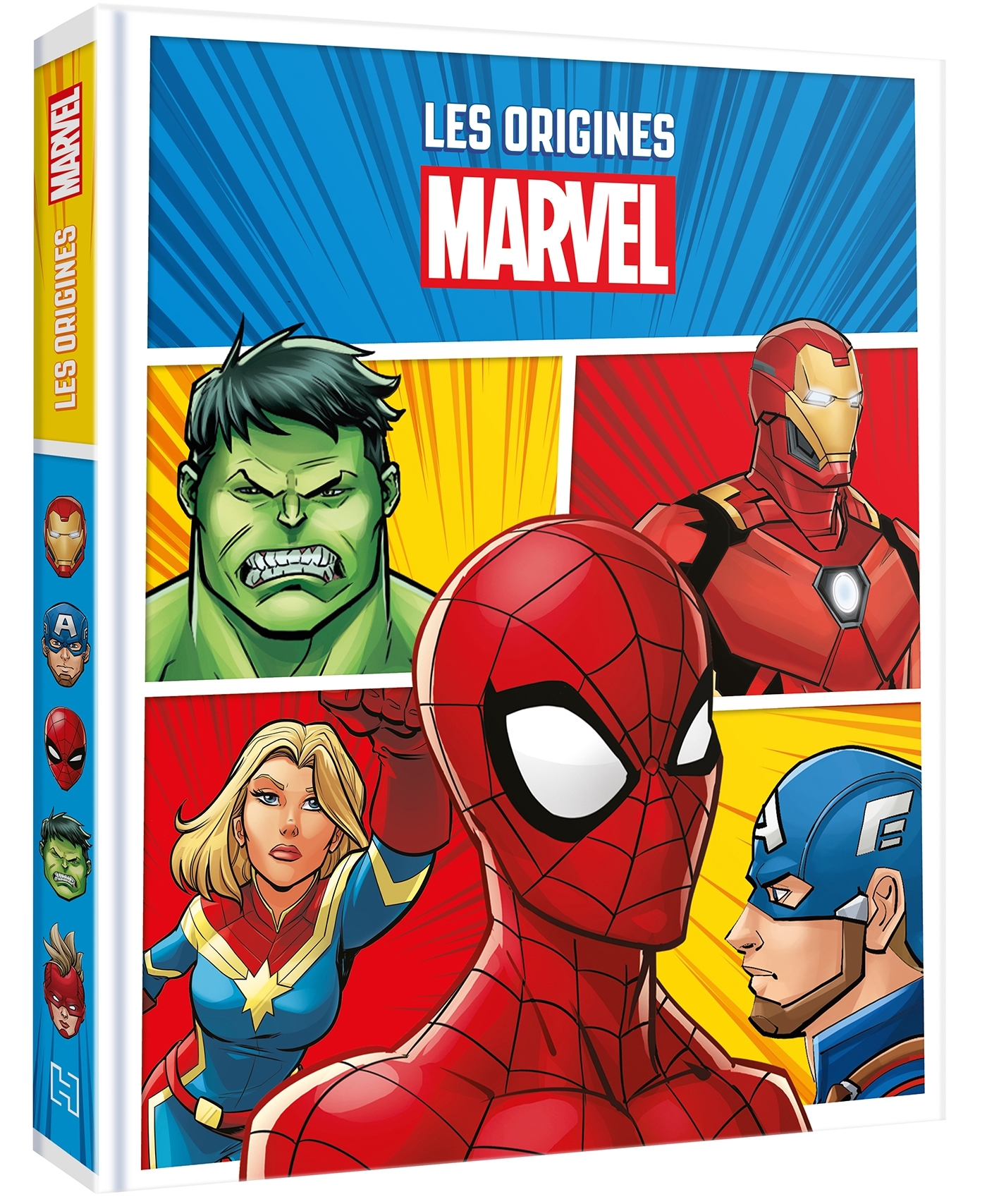 MARVEL - LES ORIGINES DES SUPER HEROS - SPIDER-MAN, HULK, IRON-MAN, CAPTAIN MARVEL, CAPTAIN AMERICA - XXX - DISNEY HACHETTE