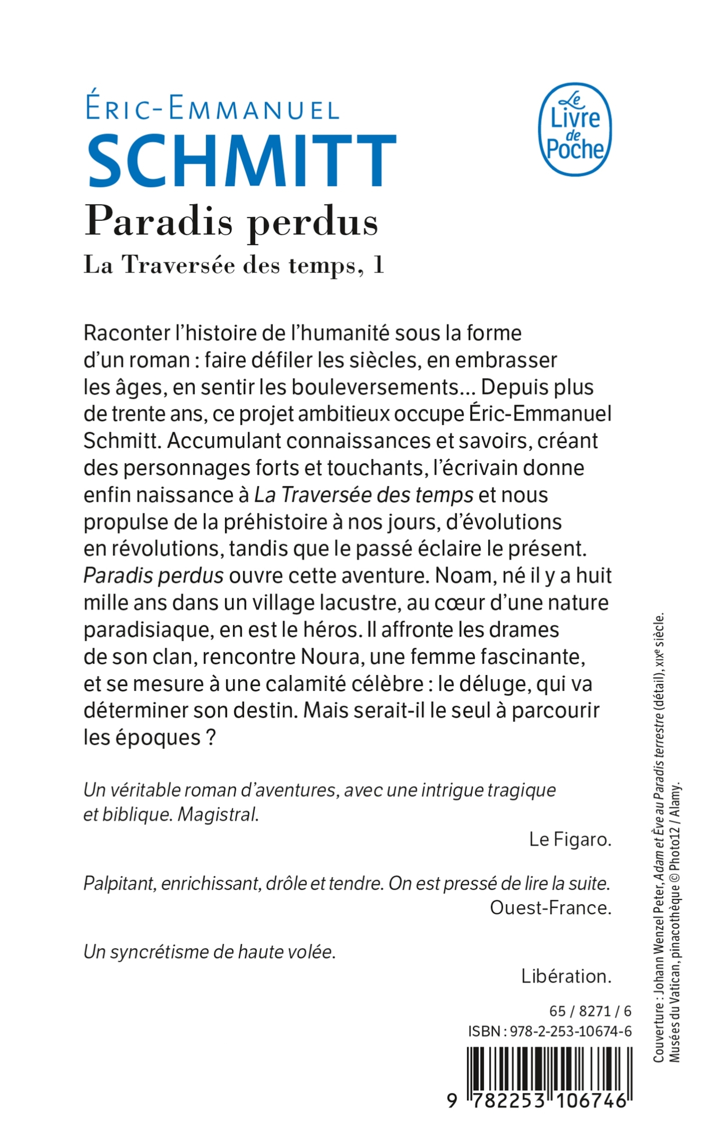 Paradis perdus (La Traversée des temps, Tome 1) - Éric-Emmanuel Schmitt - LGF