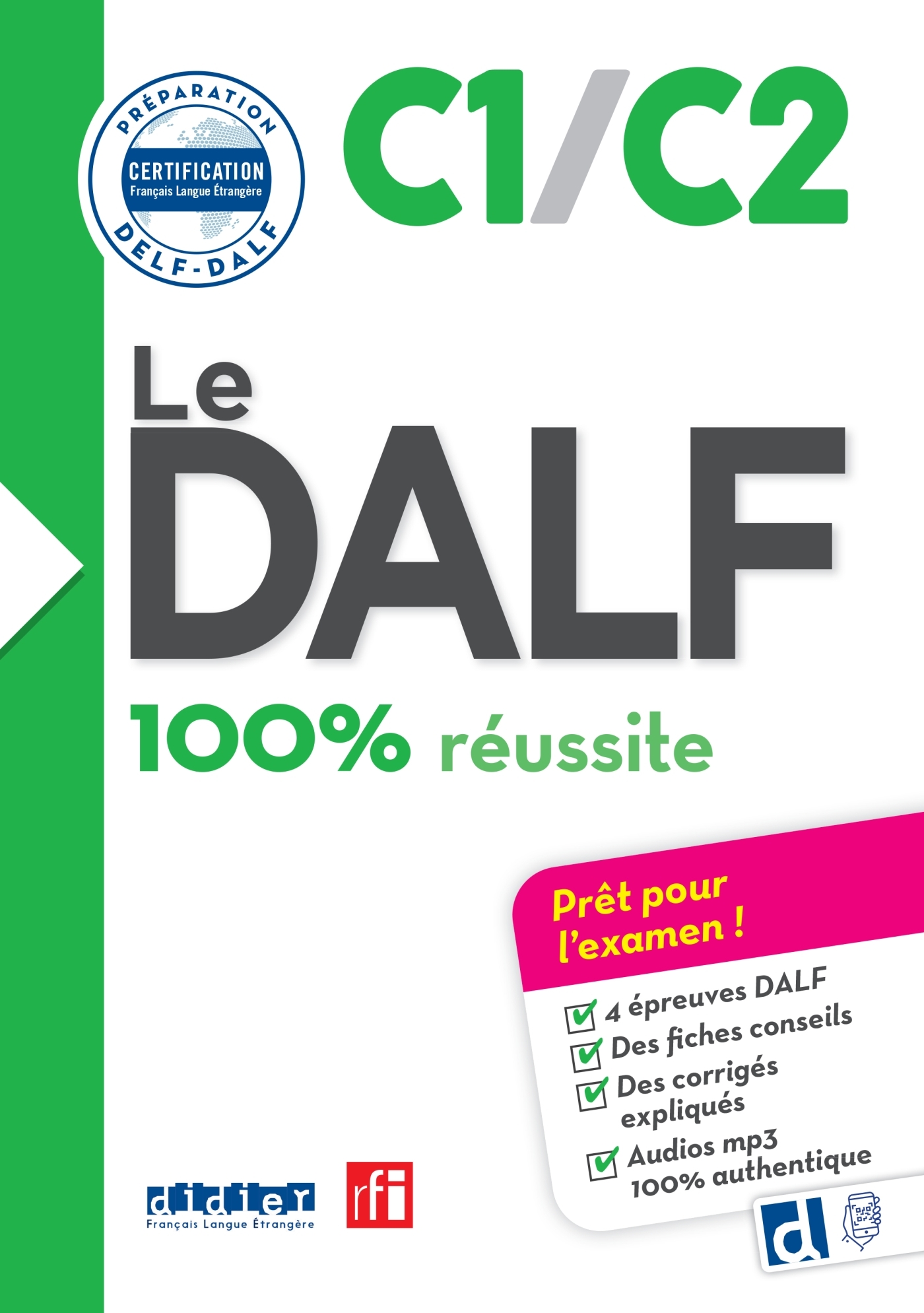 Le DALF C1/C2 100% réussite - édition 2016-2017 - Livre + didierfle.app - Lucile Chapiro - DIDIER