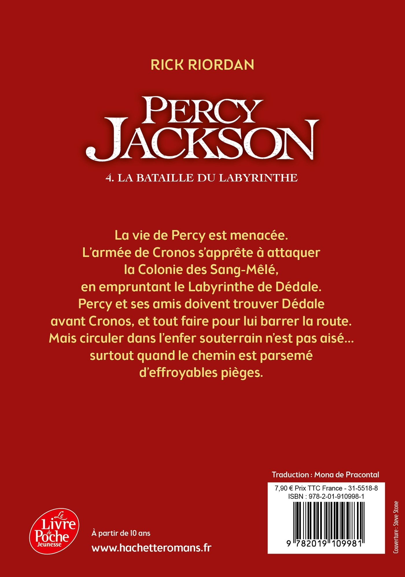 Percy Jackson - Tome 4 - Rick Riordan - POCHE JEUNESSE