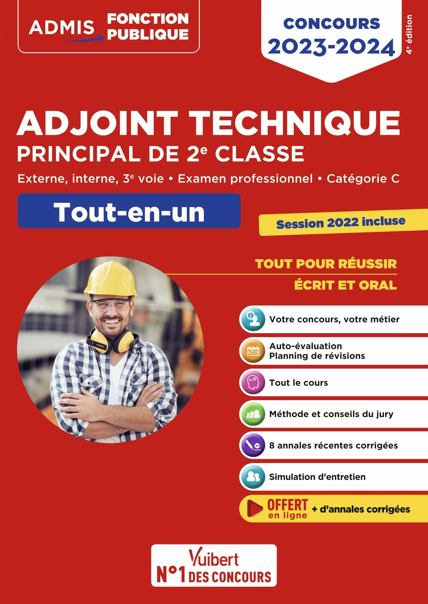 Concours Adjoint technique principal de 2e classe - Catégorie C - Tout-en-un - Annales 2022 incluses - Olivier Bellégo - VUIBERT