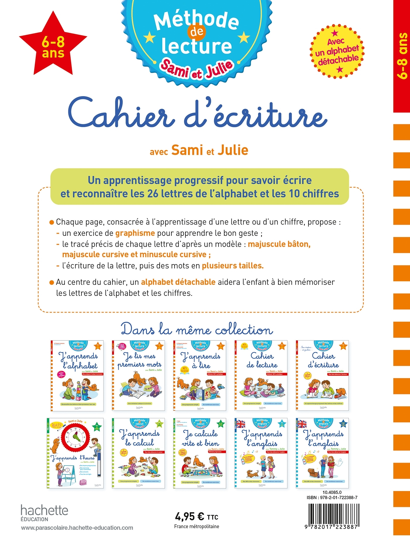 SAMI ET JULIE CAHIER D-ECRITURE 6-8 ANS - Adeline Cecconello - HACHETTE EDUC